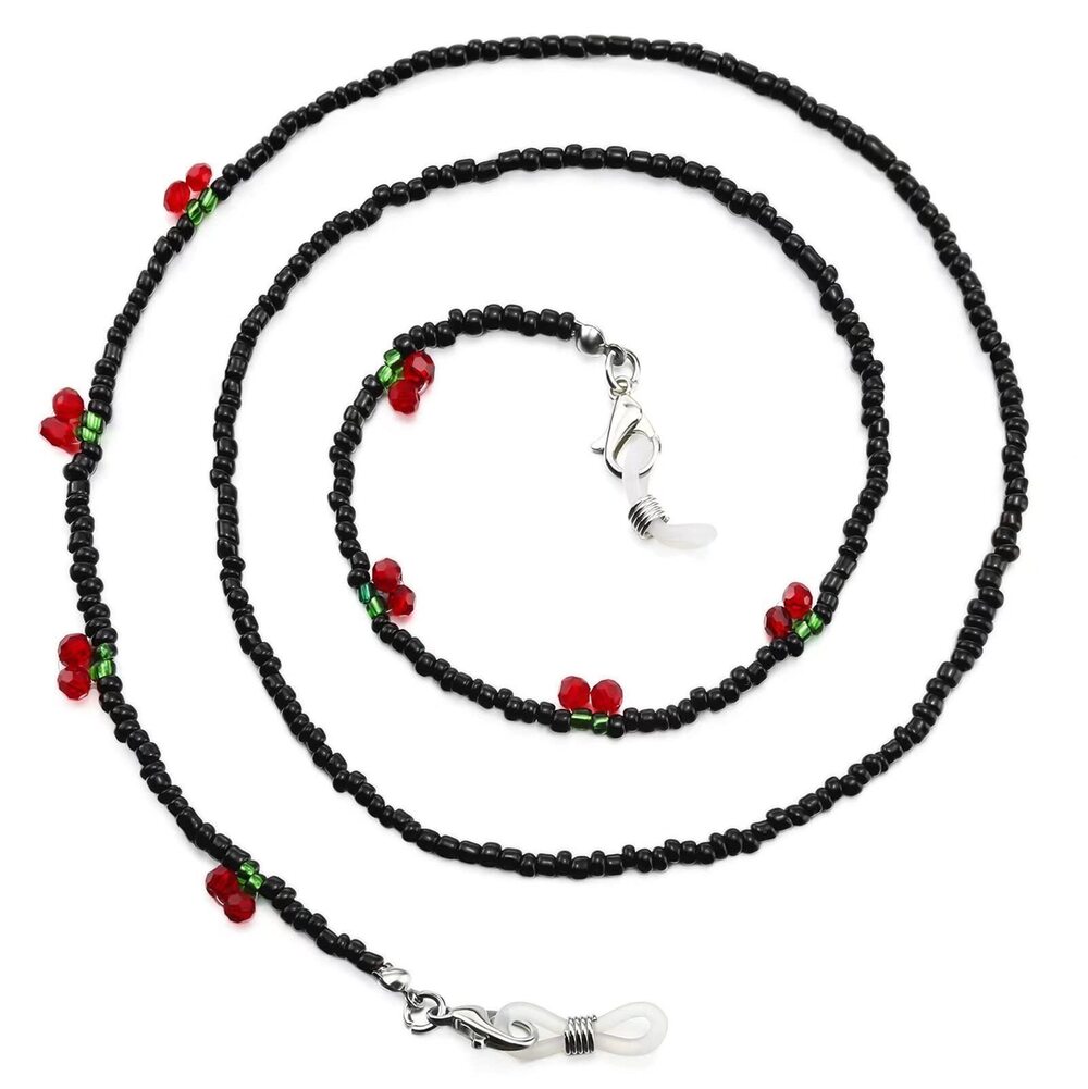 8257 Mask Chain Cherry Glasses Chain Flower Mask Lanyard Face Mask Holder